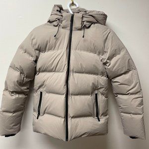 NWOT Aritzia TNA The Super Puff 2o Jacket - Short, Taupe, 3XS